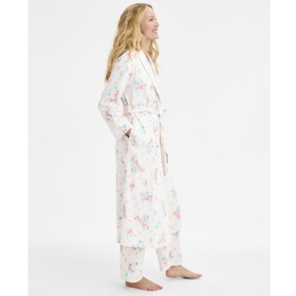 Charter Club Women's Cotton Printed Mother's Day Robe, Dreamy Bou, NWT - Picture 2 of 4